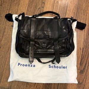 Proenza Schouler PS1 Large crossbody special edition black hardware